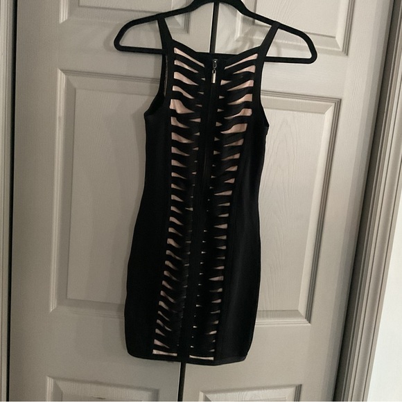 bebe Black and Strappy Mini Dress - Picture 3 of 4